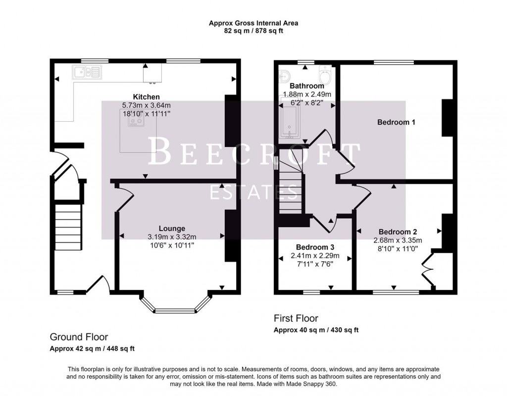 Floorplans For Hough Lane, Wombwell, Barnsley