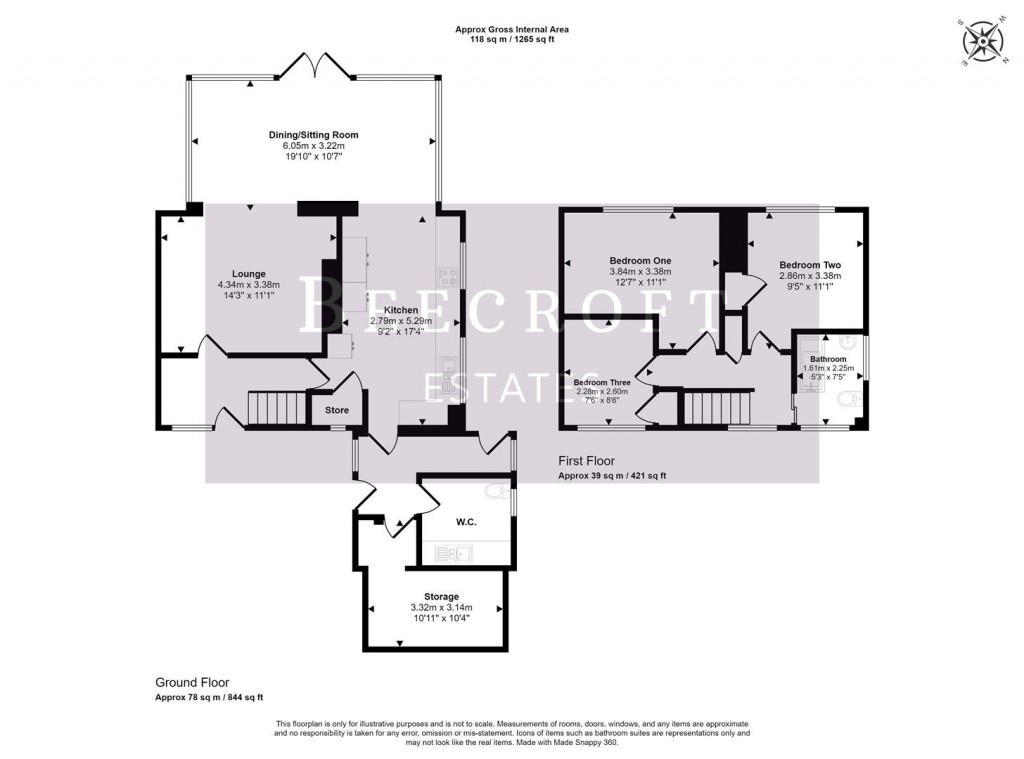 Floorplans For Parkhill Road, Wombwell, Barnsley