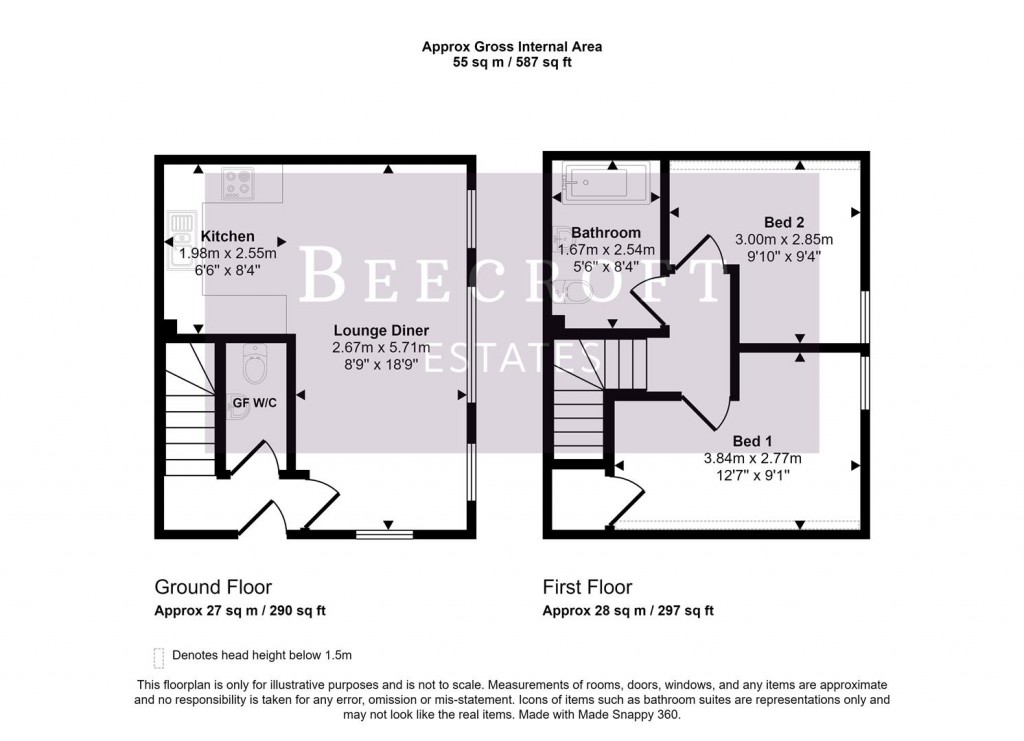 Floorplans For Old School House, West View Road, Mexborough