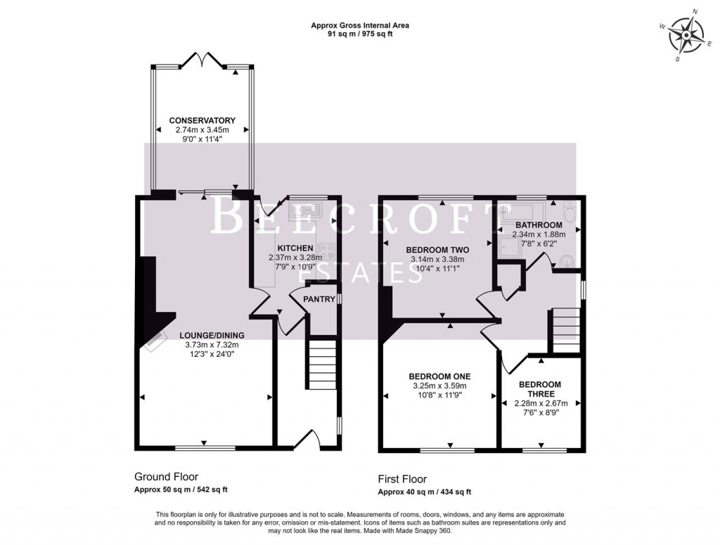 Floorplans For Melton Street, Brampton, Barnsley