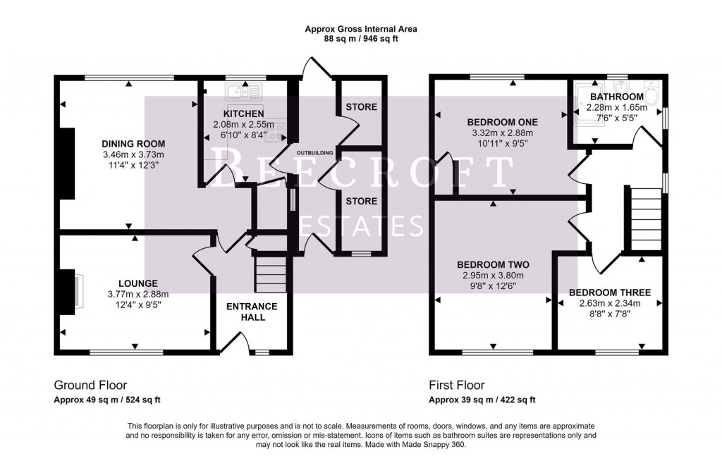 Floorplans For Garden Drive, Brampton, Barnsley