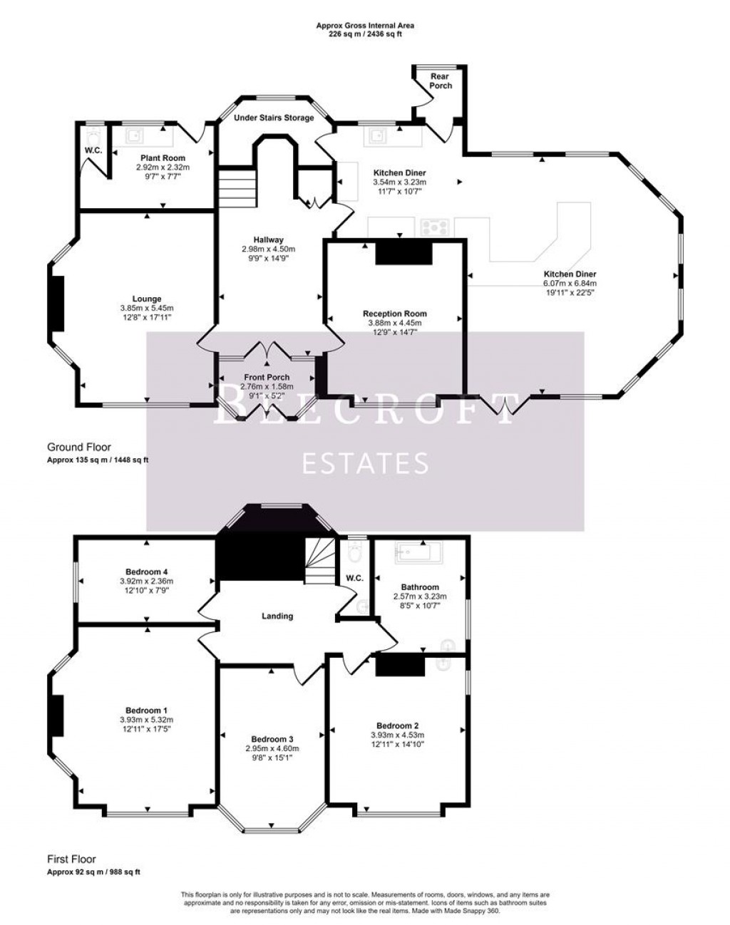 Floorplans For South View Road, Hoyland, Barnsley