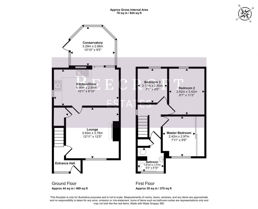 Floorplans For Birch Avenue, Chapeltown, Sheffield