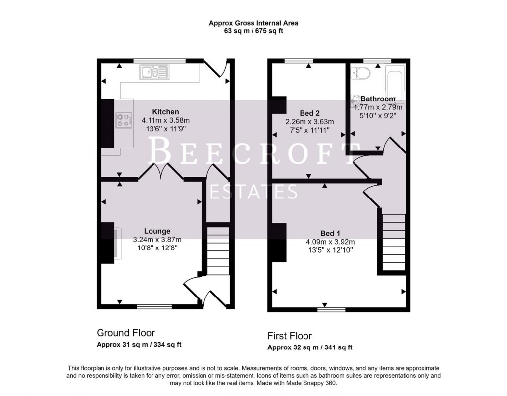 Floorplans For Lesley Road, Goldthorpe, Rotherham