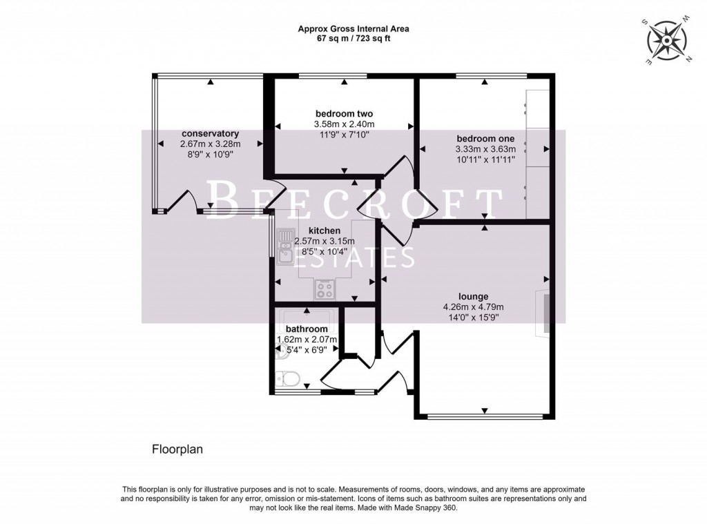 Floorplans For Penrhyn Walk, Barnsley