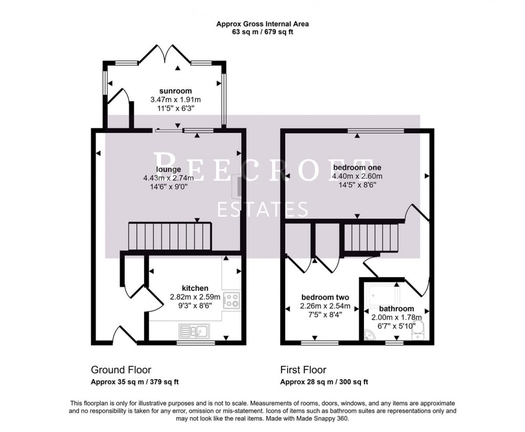 Floorplans For Saxton Close, Elsecar, Barnsley