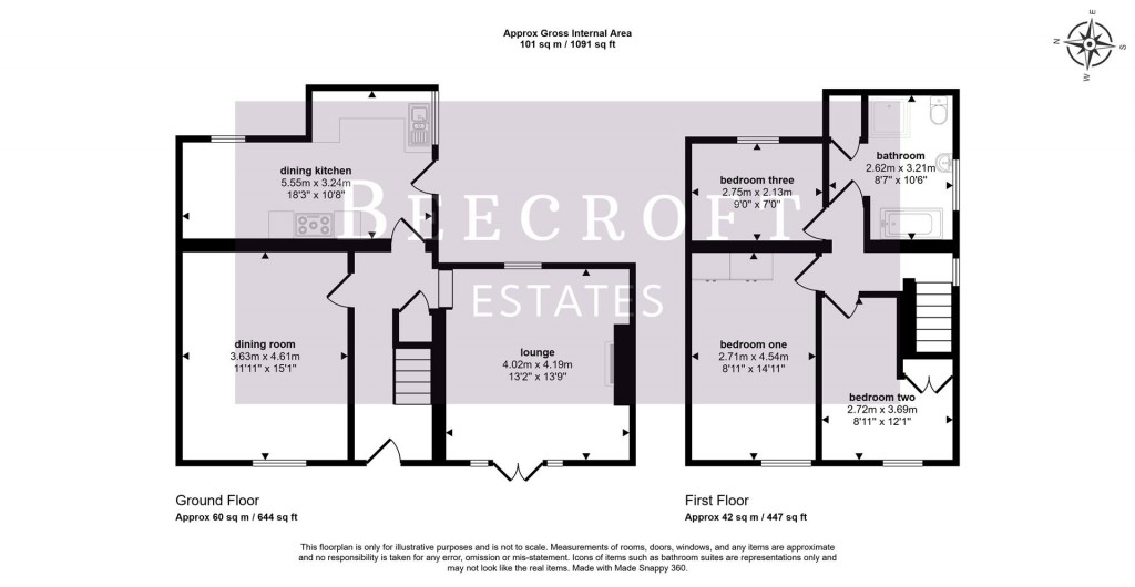 Floorplans For Cherry Tree Street, Elsecar, Barnsley