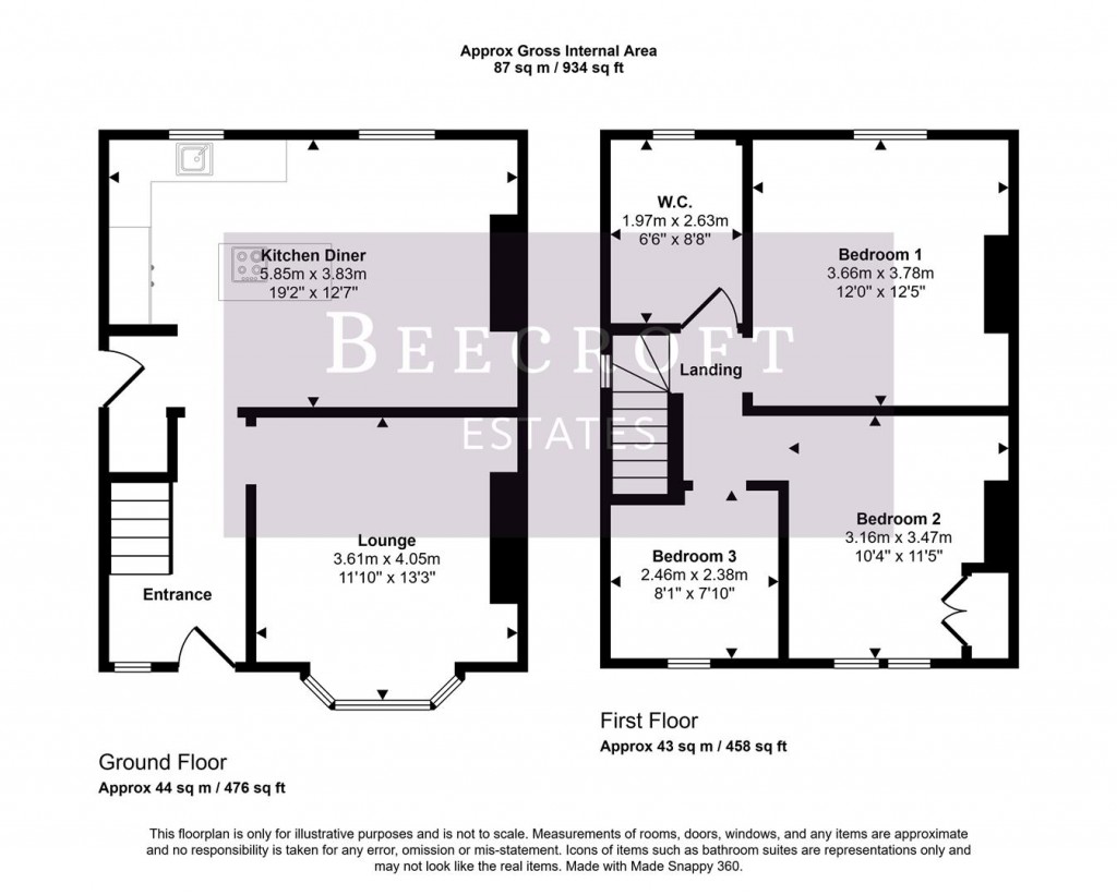 Floorplans For Hough Lane, Wombwell, Barnsley