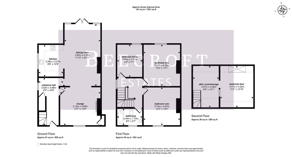 Floorplans For Hough Lane, Wombwell, Barnsley