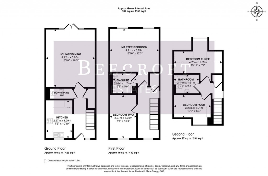 Floorplans For Clae Cott Lane, Barnsley