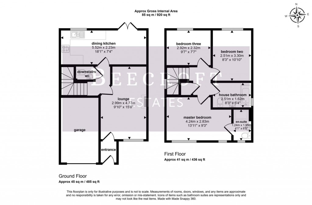 Floorplans For Lundhill Drive, Wombwell, Barnsley