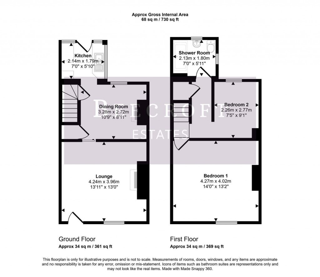 Floorplans For New Street, Stairfoot, Barnsley