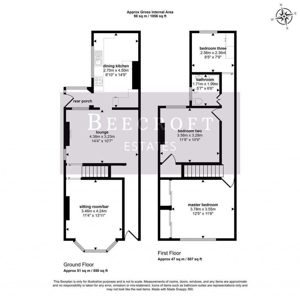 Floorplans For Summer Lane, Wombwell, Barnsley