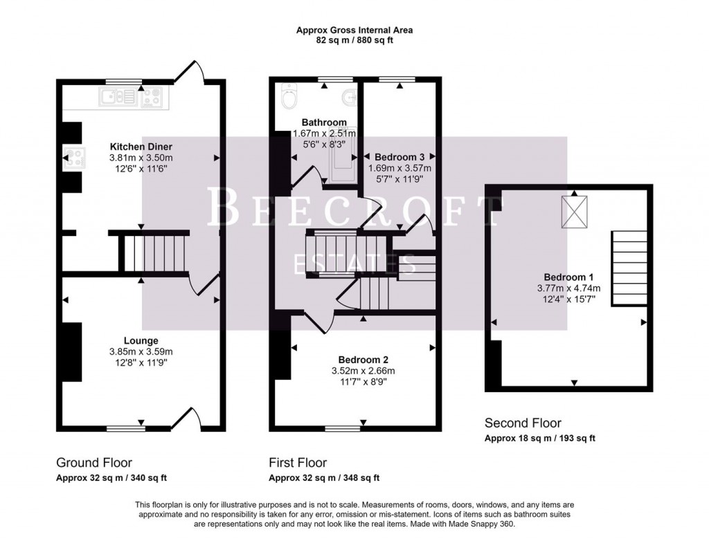 Floorplans For Elm Green Lane, Conisbrough, Doncaster